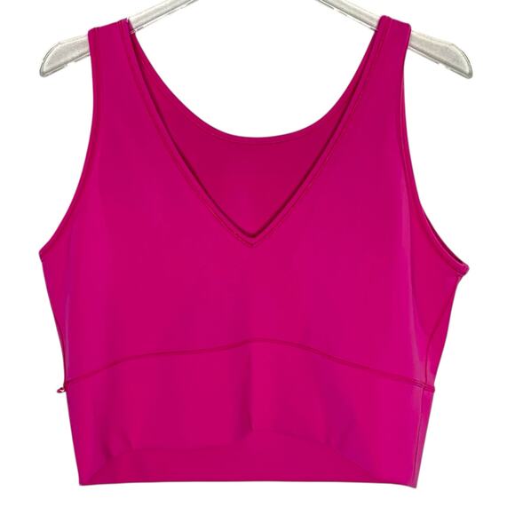 Lululemon 12 Womens Power Pivot Tank Top Hot Pink Reversible *flaw - Picture 3 of 9